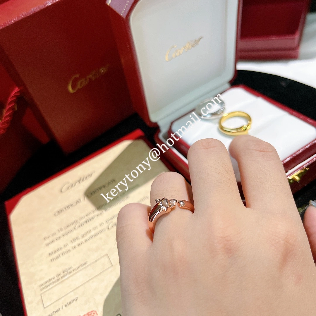 New Style Jewellery Online Panthere de Cartier Ring Yellow Gold Rose Gold White Gold