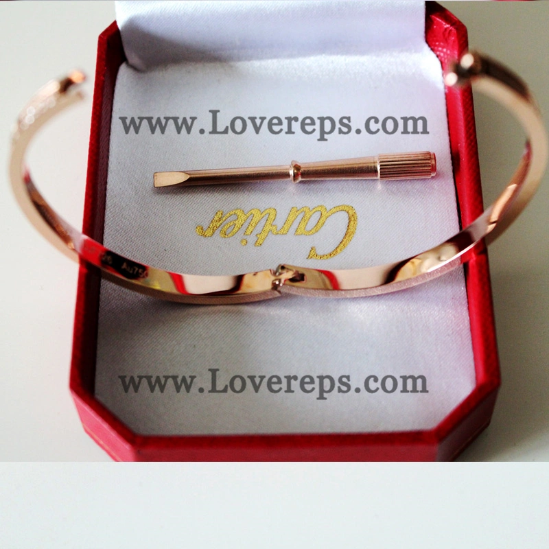 Normal Version Cartier Love Bracelet Small Model Pink Gold With Pave Diamonds
