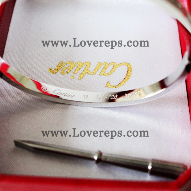 Normal Version Cartier Love Bracelet Small Model White Gold With Diamonds