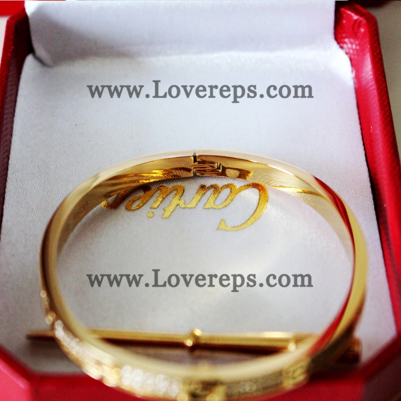 Normal Version Cartier Love Bracelet Small Model Yellow Gold With Diamonds