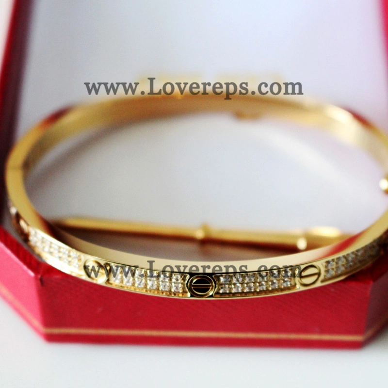 Normal Version Cartier Love Bracelet Small Model Yellow Gold With Diamonds