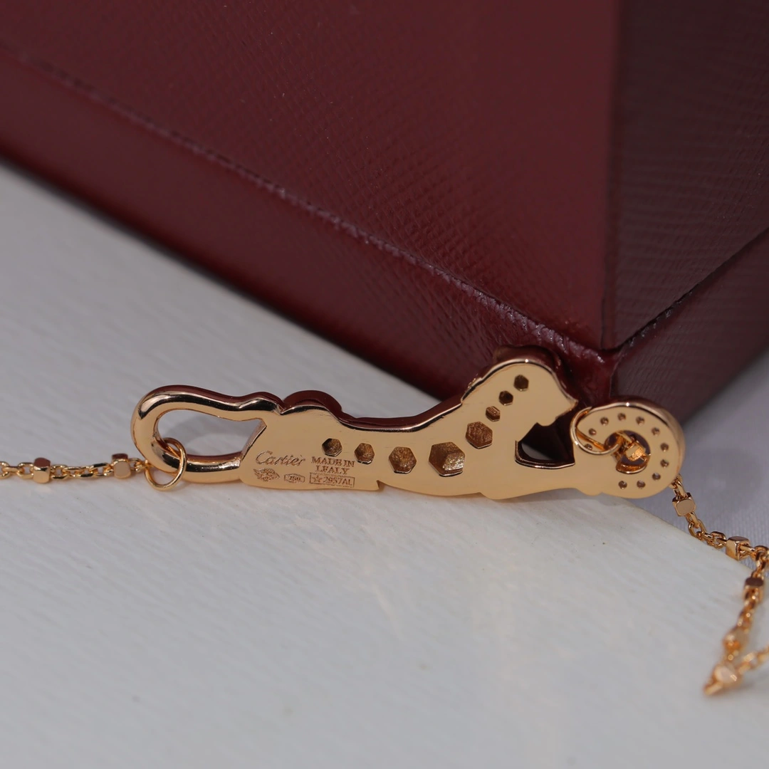 Panthere De Cartier Necklace N7424217 White Gold Rose Gold