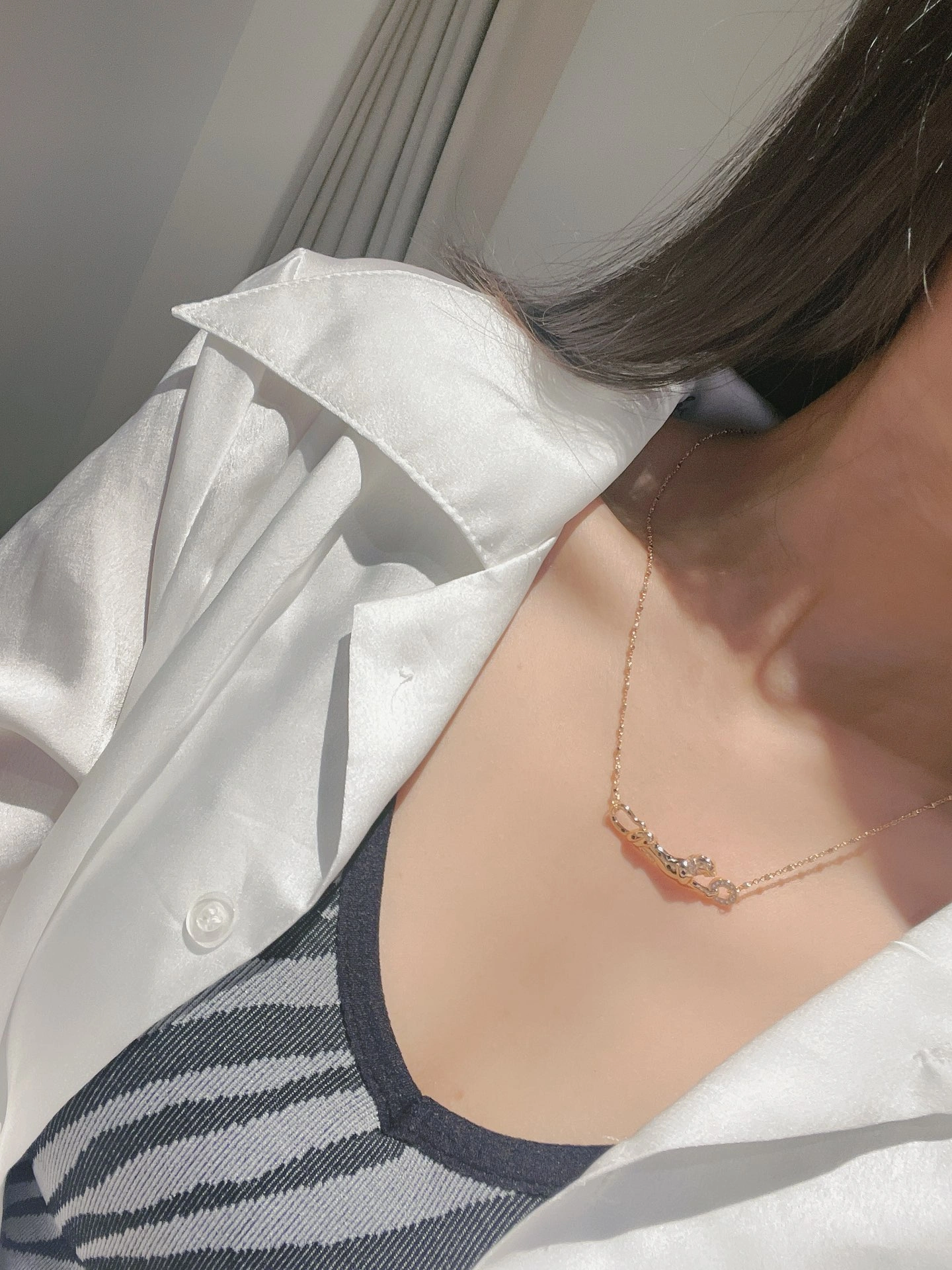 Panthere De Cartier Necklace N7424217 White Gold Rose Gold