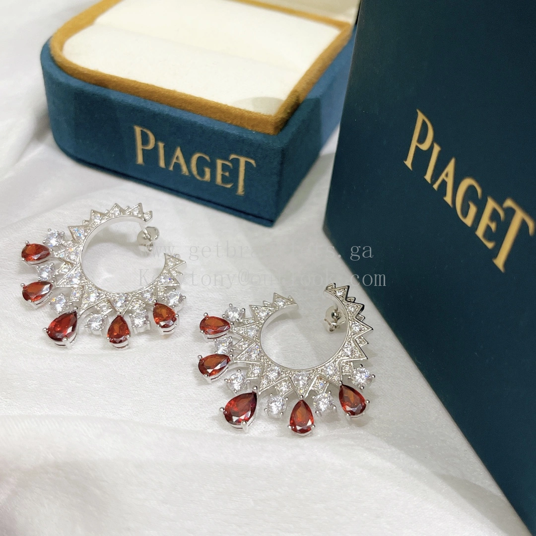 Piaget Golden Oasis Blazing Lights Earrings White Gold with Diamonds
