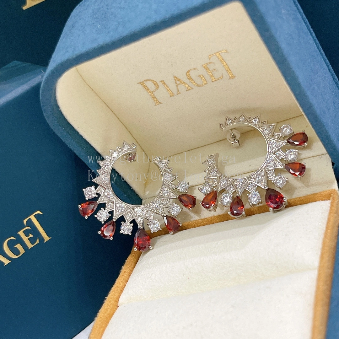 Piaget Golden Oasis Blazing Lights Earrings White Gold with Diamonds