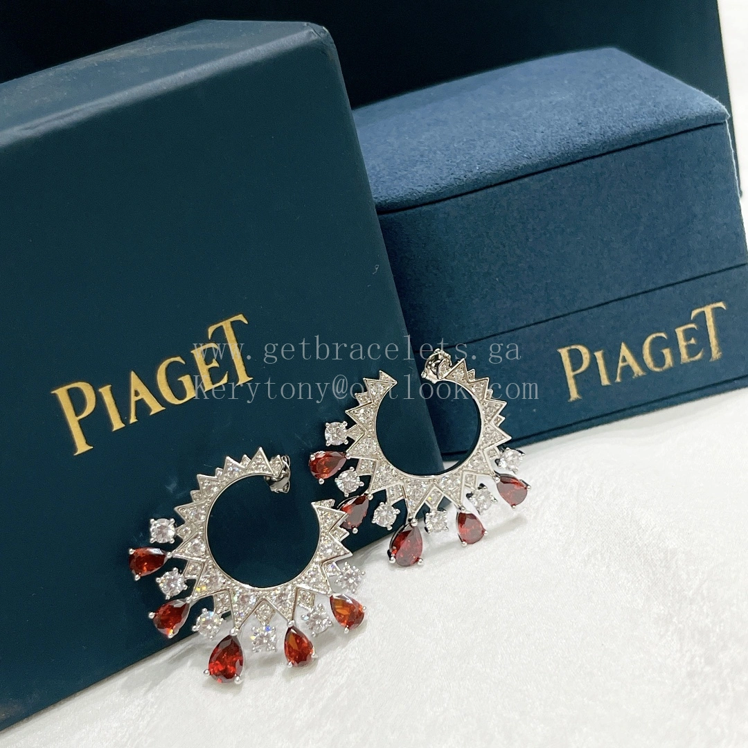 Piaget Golden Oasis Blazing Lights Earrings White Gold with Diamonds
