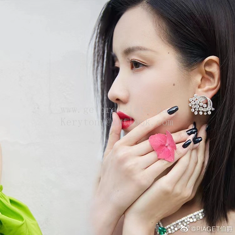 Piaget Limelight Mediterranean Garden Earrings White Gold With Diamonds