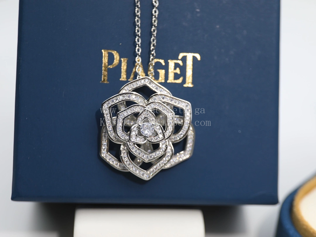Piaget Piaget Hollow Out Pendant White Gold With Pave Diamonds