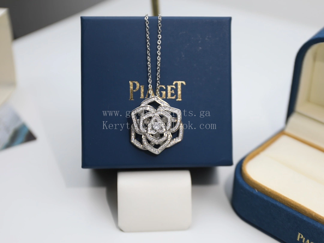 Piaget Piaget Hollow Out Pendant White Gold With Pave Diamonds