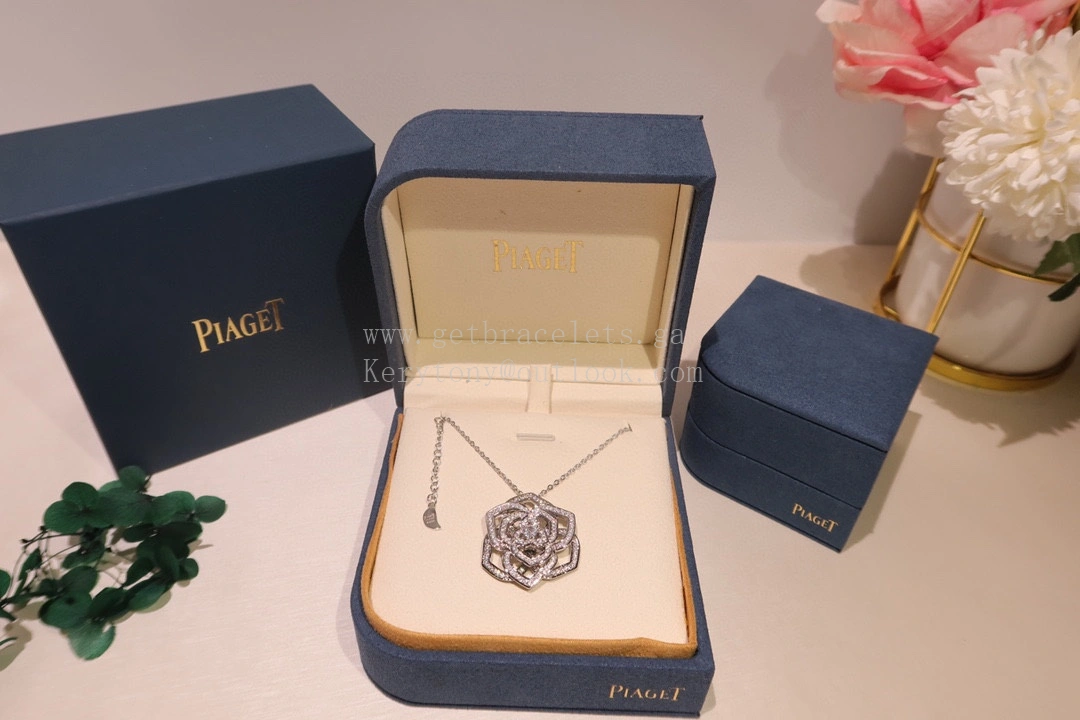 Piaget Piaget Hollow Out Pendant White Gold With Pave Diamonds