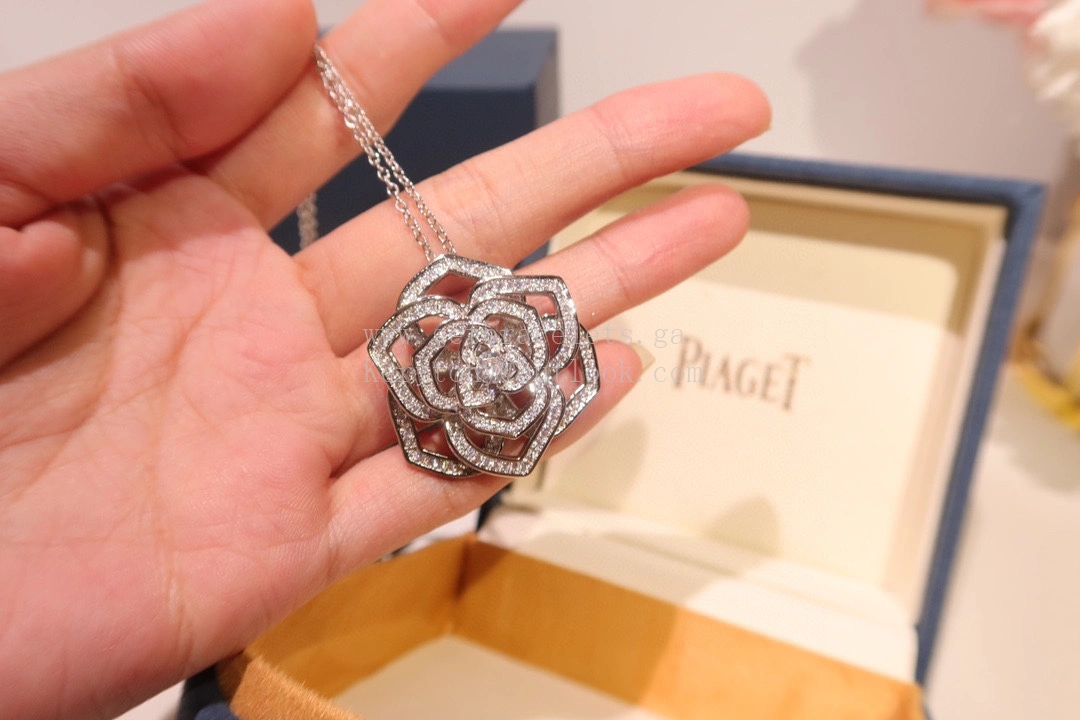 Piaget Piaget Hollow Out Pendant White Gold With Pave Diamonds