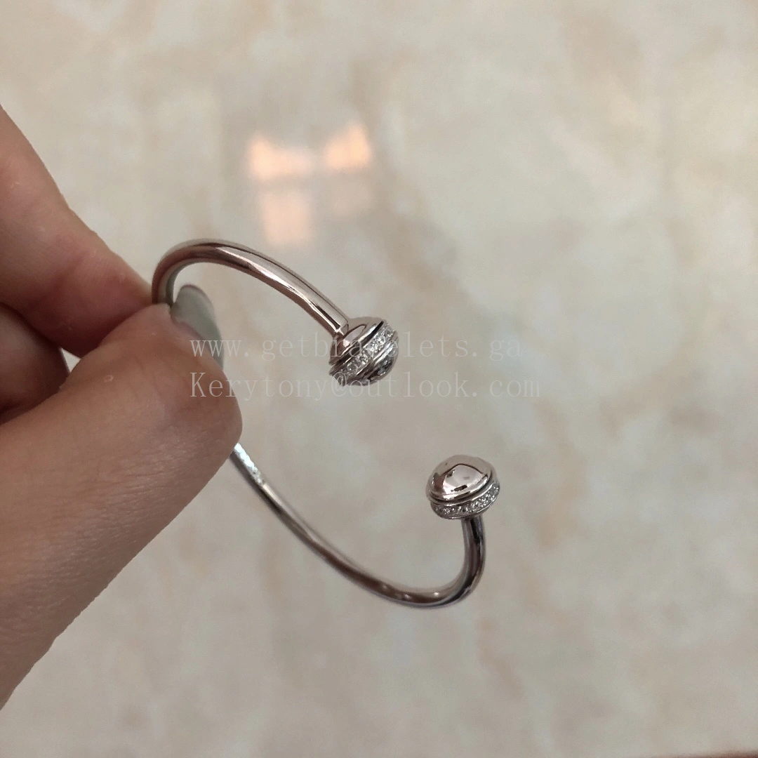 Piaget Possession Open Bangle Bracelet White Gold with Diamonds