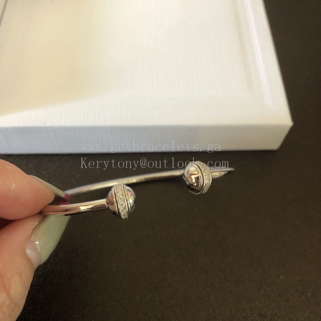 Piaget Possession Open Bangle Bracelet White Gold with Diamonds