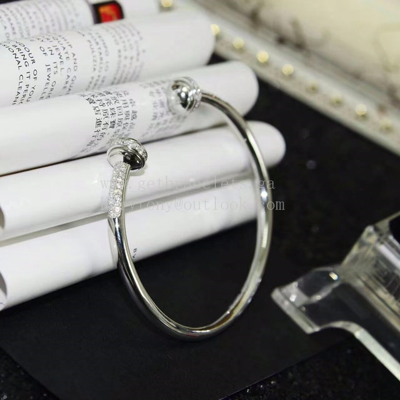 Piaget Possession Open Bangle Bracelet White Gold Rose Gold with Diamonds