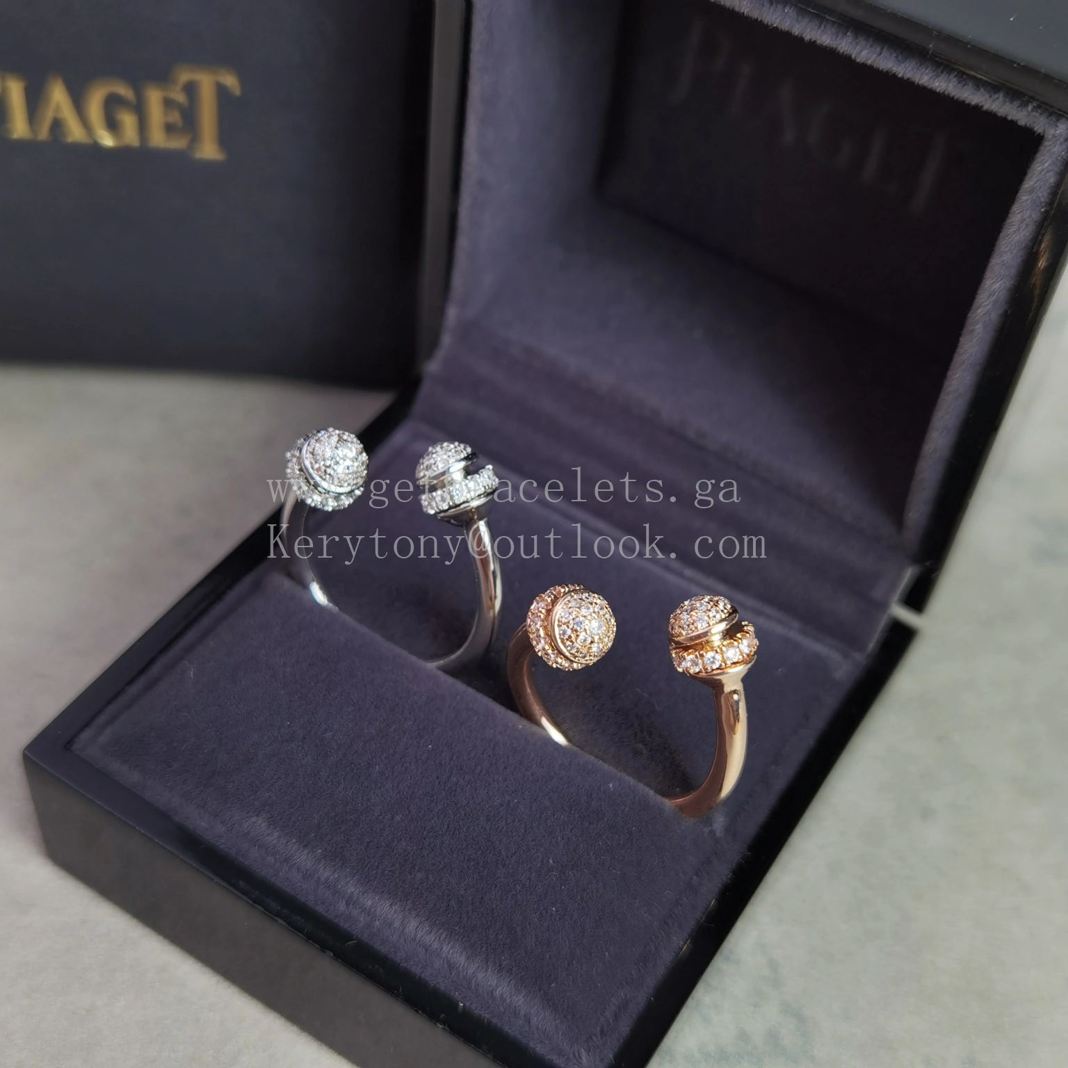 Piaget Possession Open Ring With Pave Diamonds White Gold