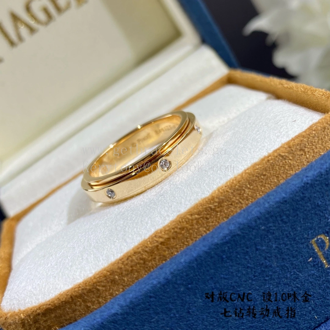 Piaget Possession Ring With 7 Diamonds White Gold Rose Gold