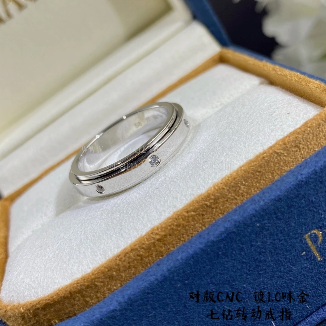 Piaget Possession Ring With 7 Diamonds White Gold Rose Gold