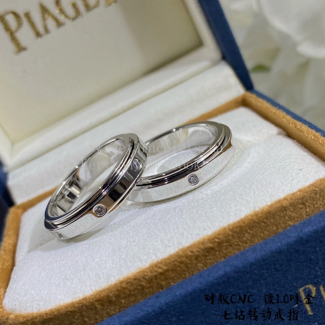 Piaget Possession Ring With 7 Diamonds White Gold Rose Gold