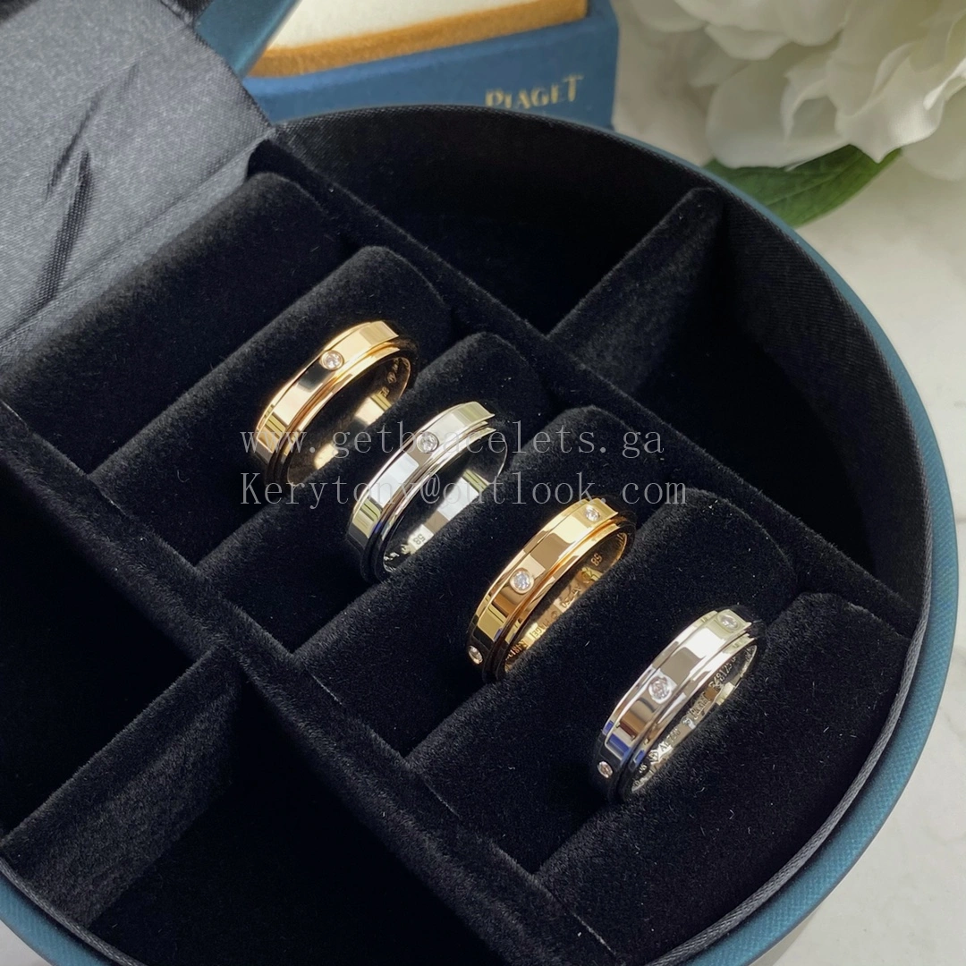 Piaget Possession Ring With 7 Diamonds White Gold Rose Gold