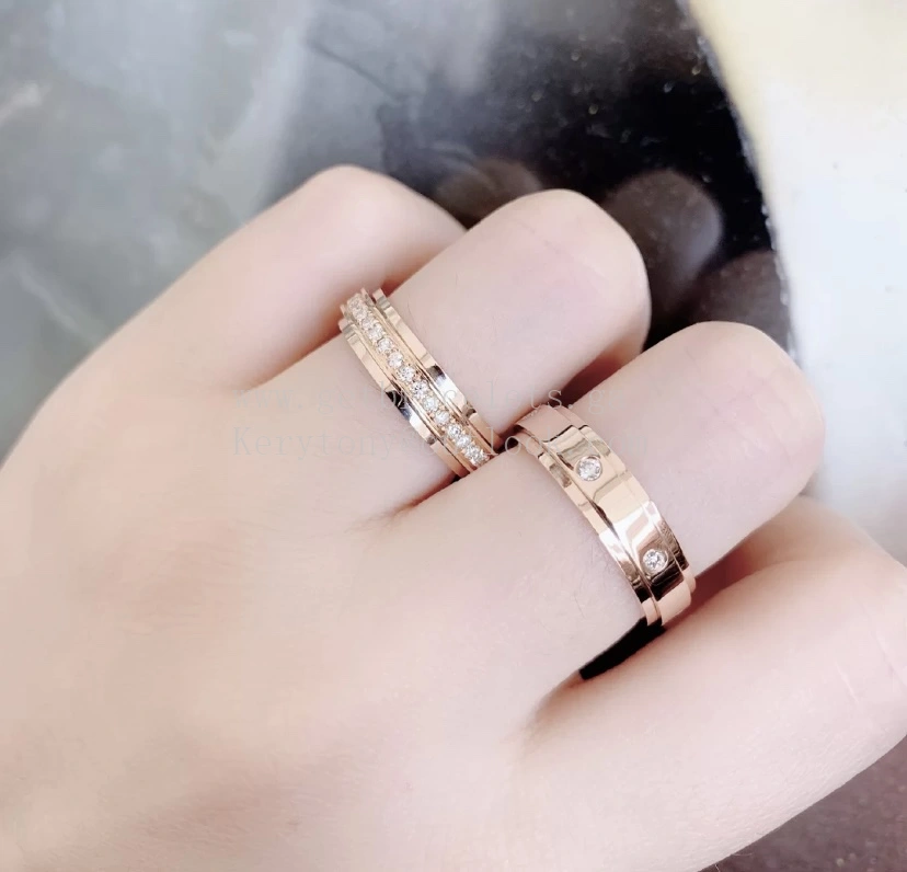 Piaget Possession Ring With 7 Diamonds White Gold Rose Gold