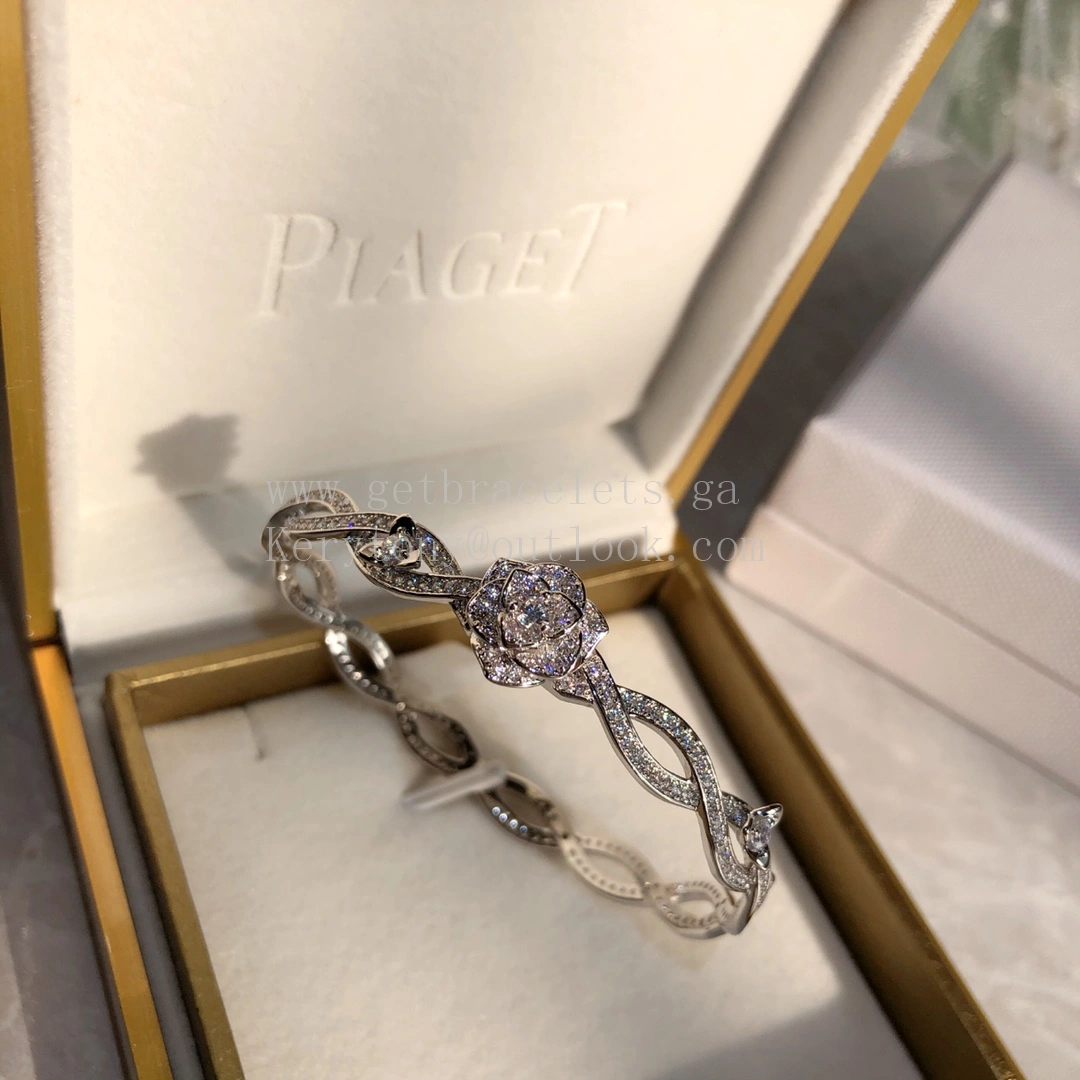 Piaget Rose Bracelet White Gold with Pave diamonds