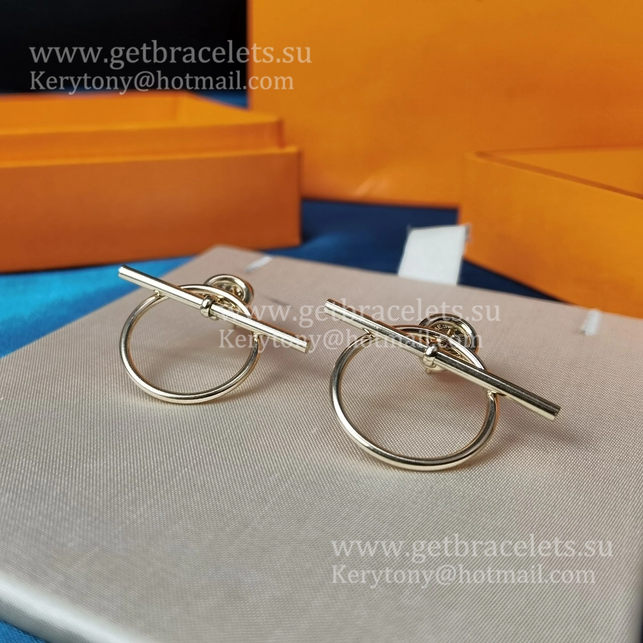 Price Online Hermes Loop Graphic Earrings White Gold