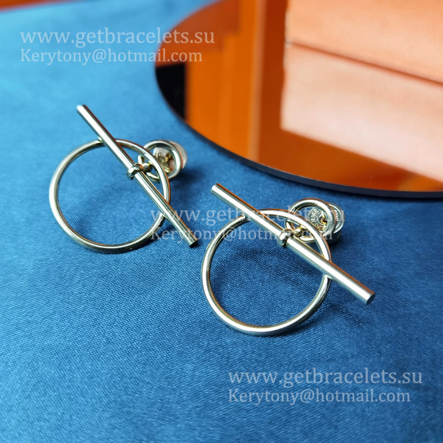 Price Online Hermes Loop Graphic Earrings White Gold