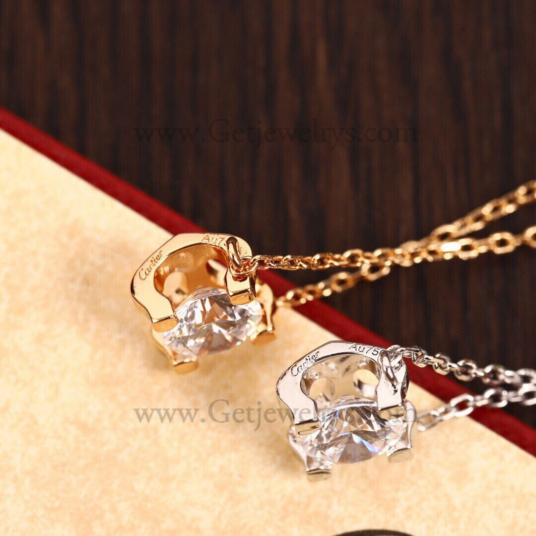 Replica C DE Cartier Necklace White Gold with Diamons N7405500