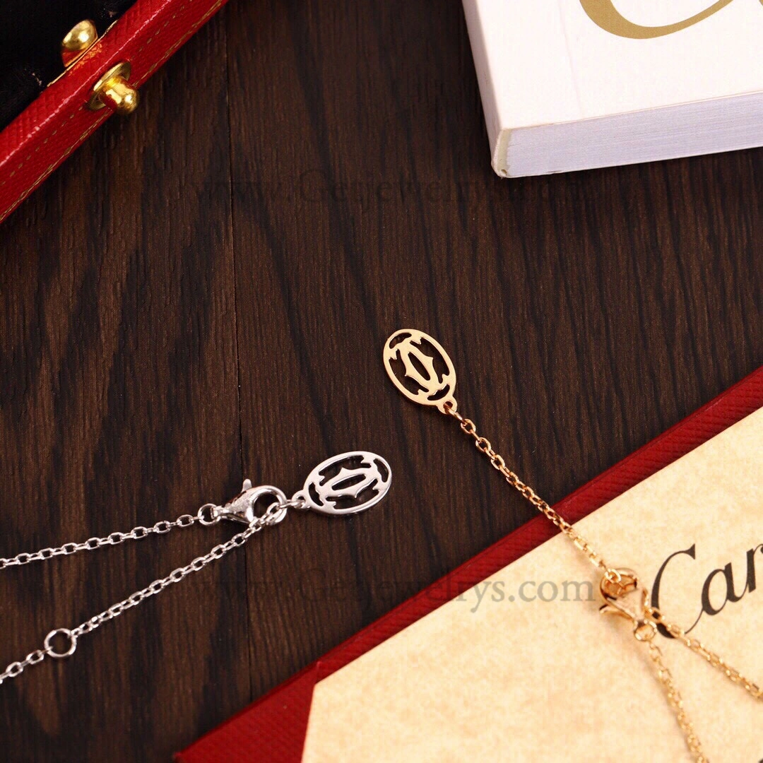 Replica C DE Cartier Necklace White Gold with Diamons N7405500
