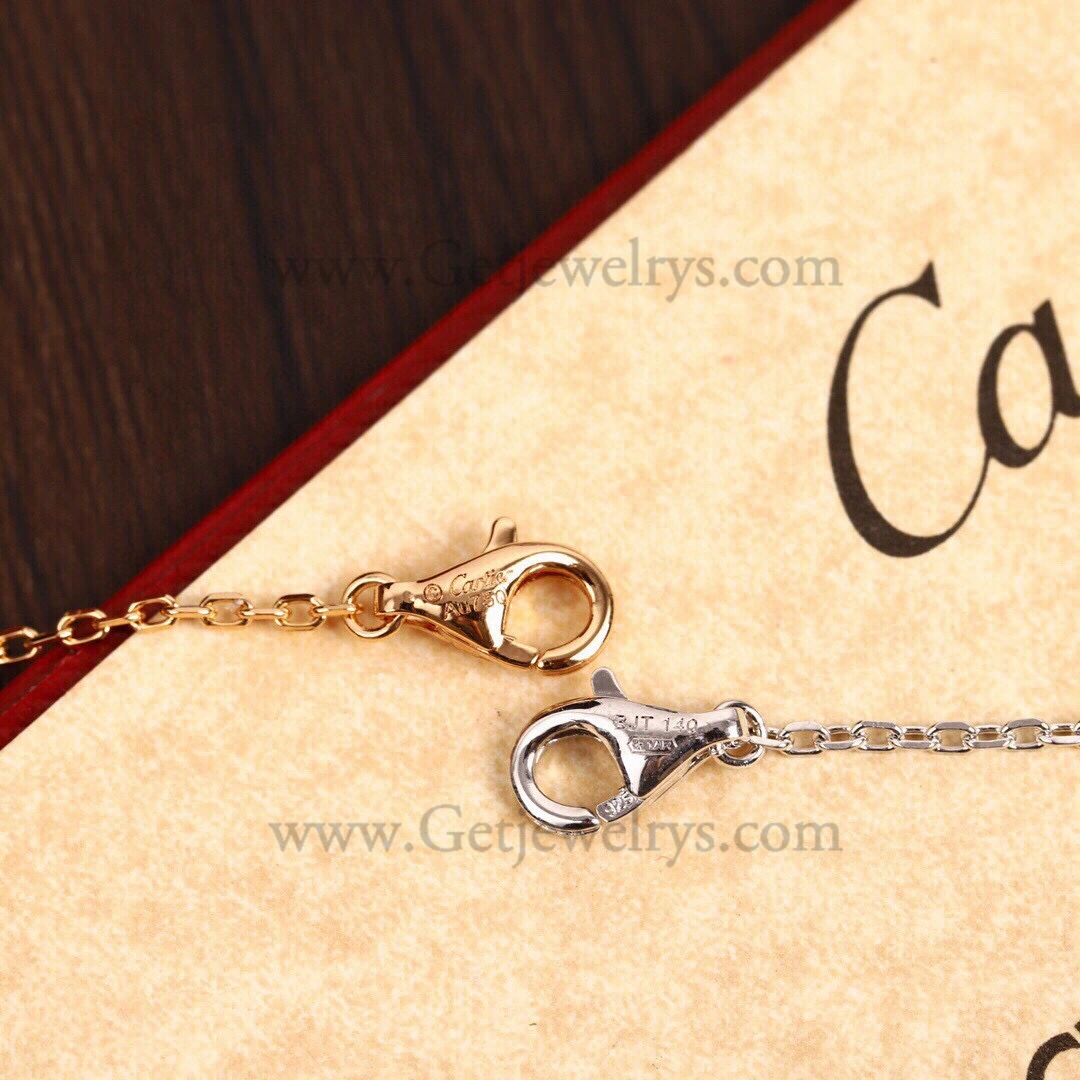 Replica C DE Cartier Necklace White Gold with Diamons N7405500