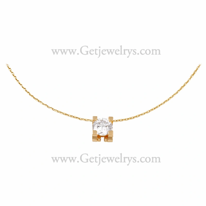 Replica C DE Cartier Necklace Yellow Gold with Diamons N7405700