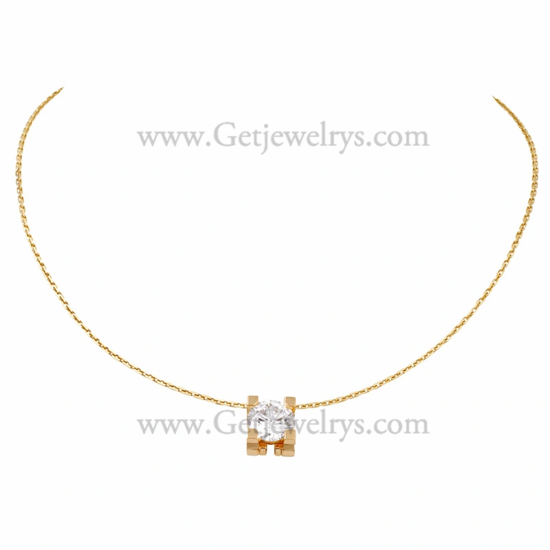 Replica C DE Cartier Necklace Yellow Gold with Diamons N7405700
