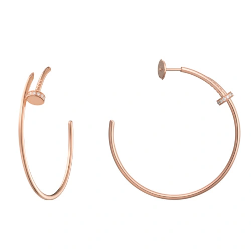 Replica Cartier Juste Un Clou Earring 18K Pink Gold With 28 Diamonds B8301212