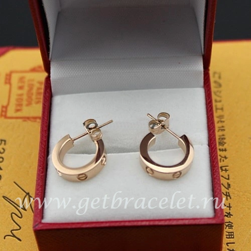 Replica Cartier Love Earrings Pink Gold B8029000