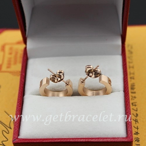 Replica Cartier Love Earrings Pink Gold B8029000