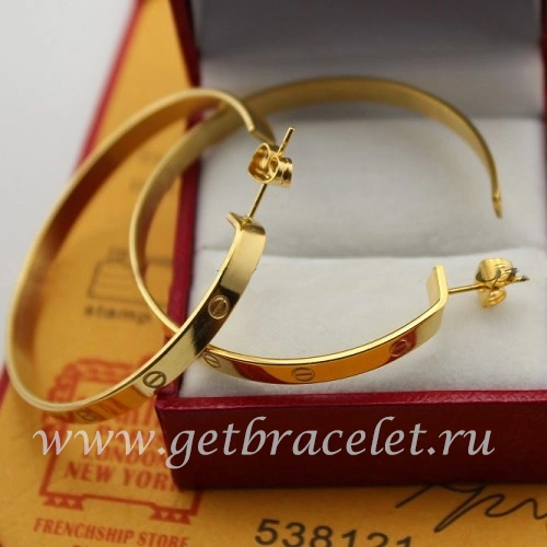 Replica Cartier Love Earrings Yellow Gold B8028200