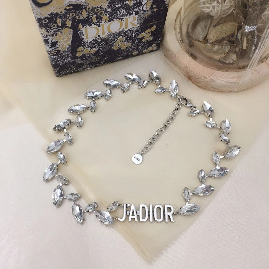 Replica Christian Dior Silver J’ADIOR Charm Luxury Marquise Diamonds Females White Cyrstal Necklace Online