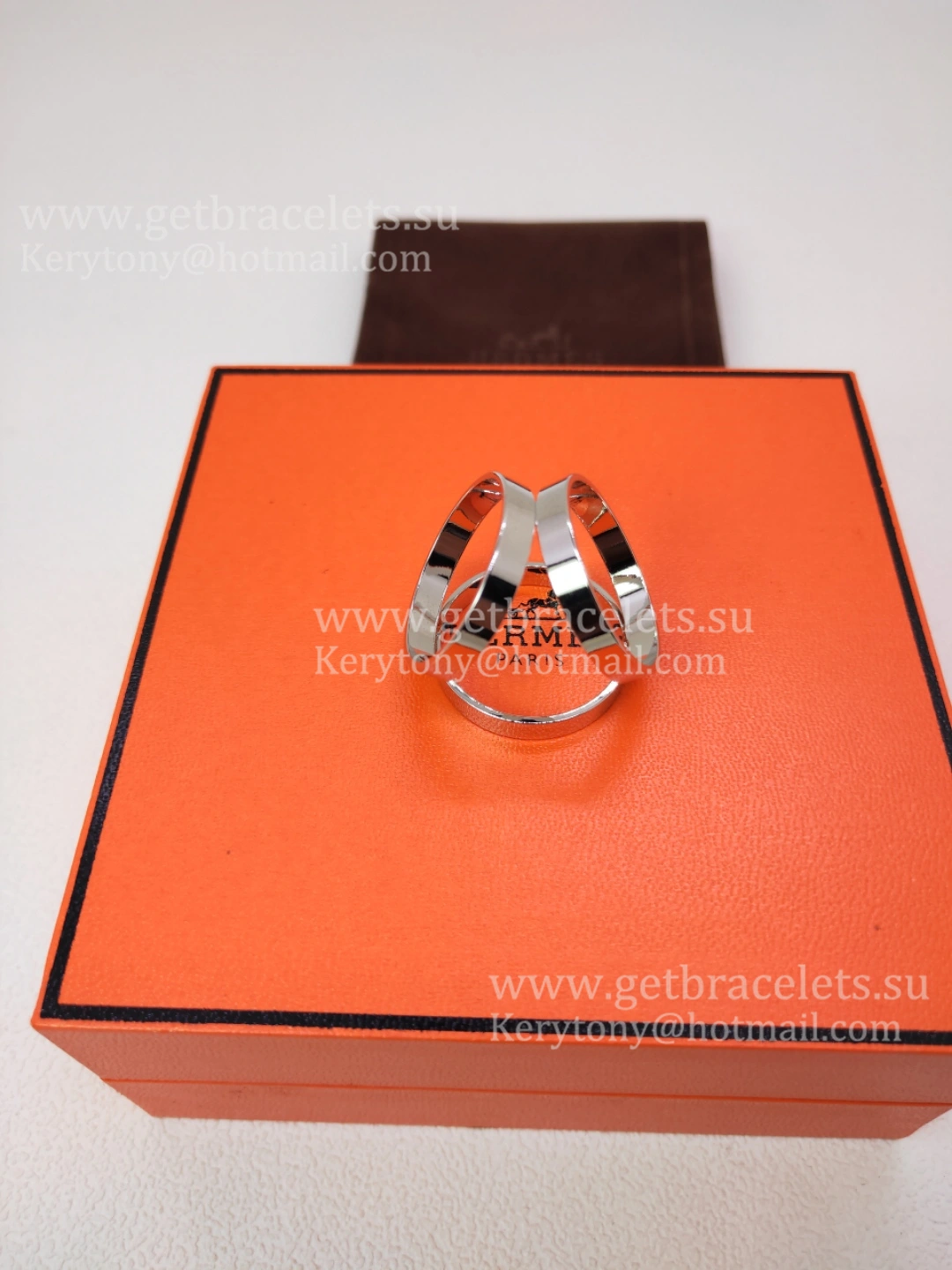 Replica Hermes Trio Scarf Ring Buckle in White Gold Yellow Gold Rose Gold For Girls