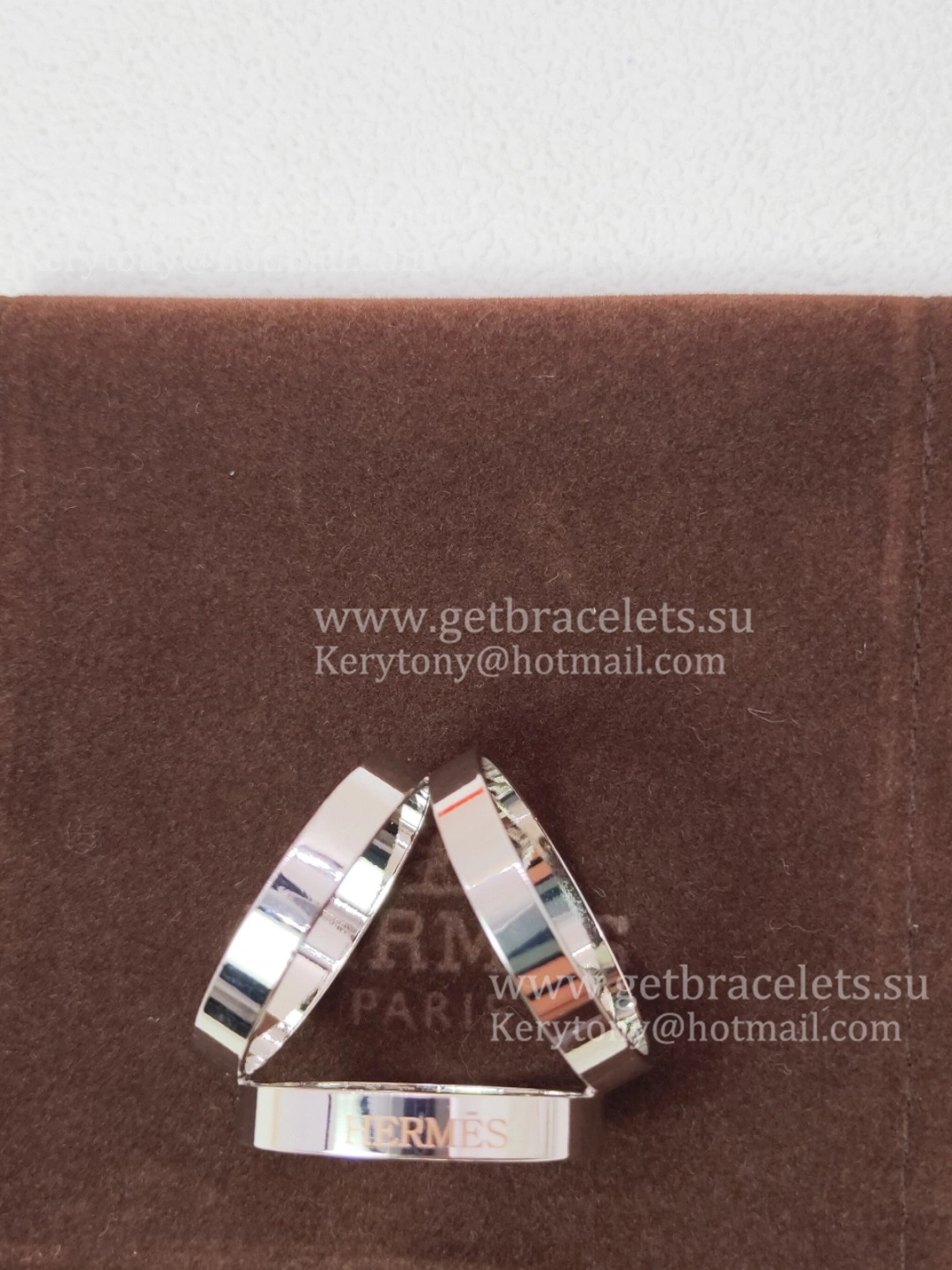 Replica Hermes Trio Scarf Ring Buckle in White Gold Yellow Gold Rose Gold For Girls