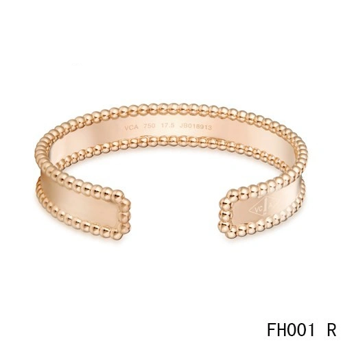 Replica Van Cleef And Arpels Open Bracelet In Pink Gold