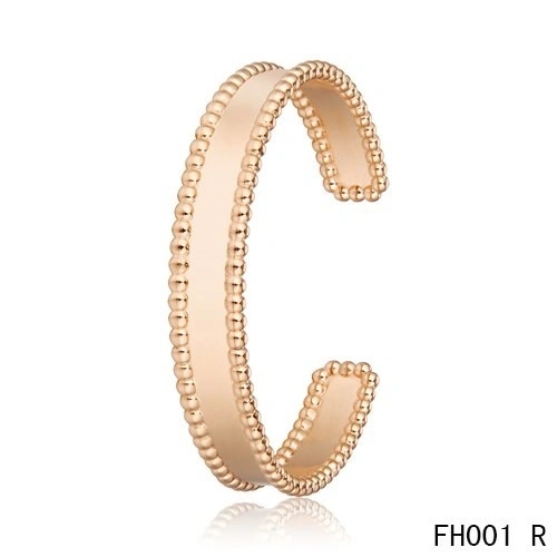 Replica Van Cleef And Arpels Open Bracelet In Pink Gold