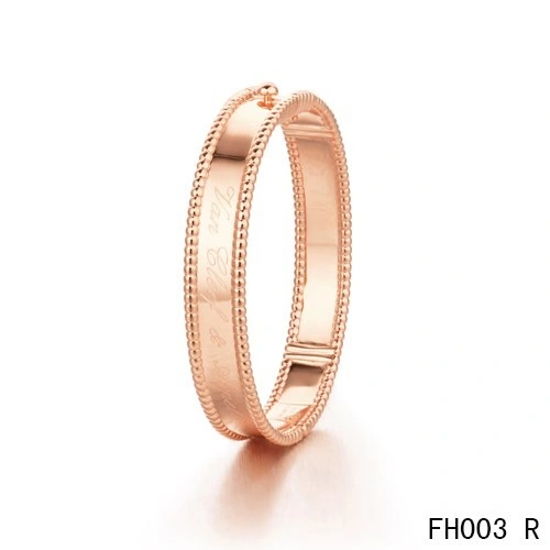 Replica Van Cleef And Arpels Perlee Signature In Pink Gold Bracelet-Small Model