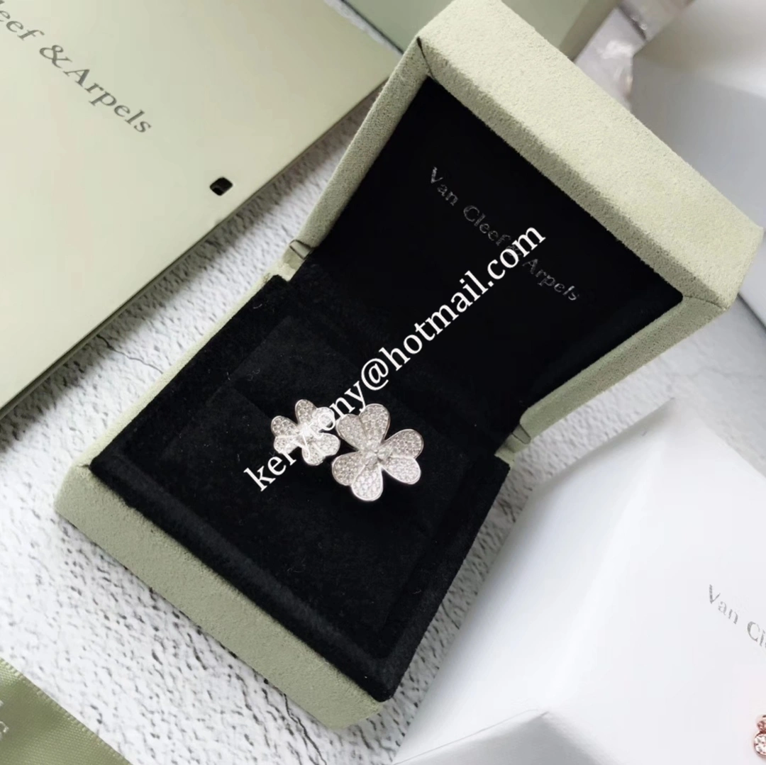 Replica Van Cleef Arpels Frivole Between the Finger Ring Yellow Gold White Gold Rose Gold With Diamond Wholesale