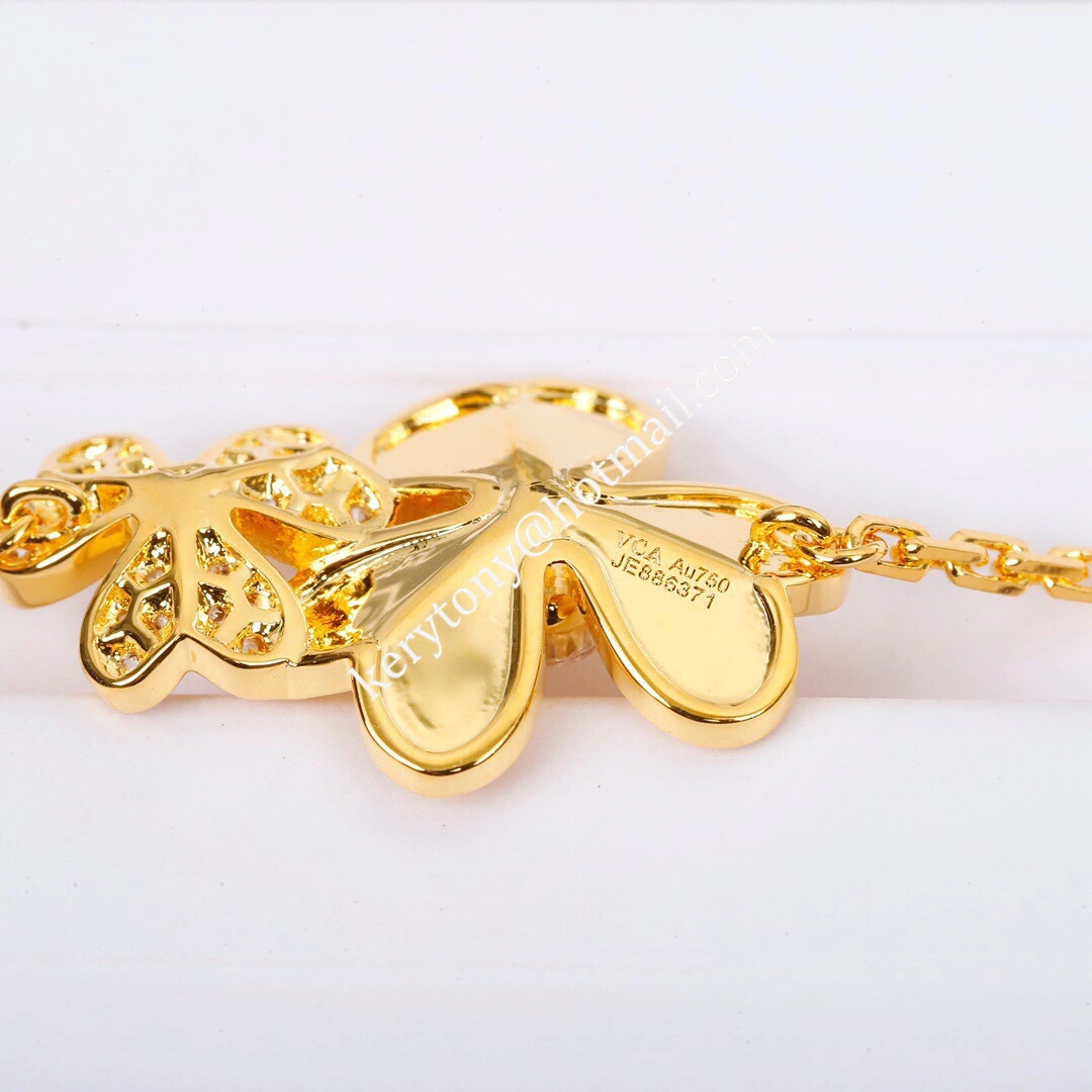 Replica Van Cleef Arpels Frivole Bracelet 5 Flowers Yellow Gold White Gold With Diamond Price America