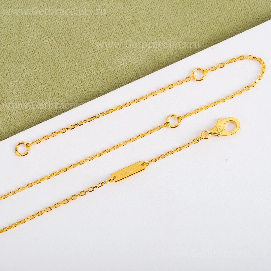 Replica Van Cleef Arpels Magic Alhambra Long Necklace 1 Motif Yellow Gold Rose Gold White Gold