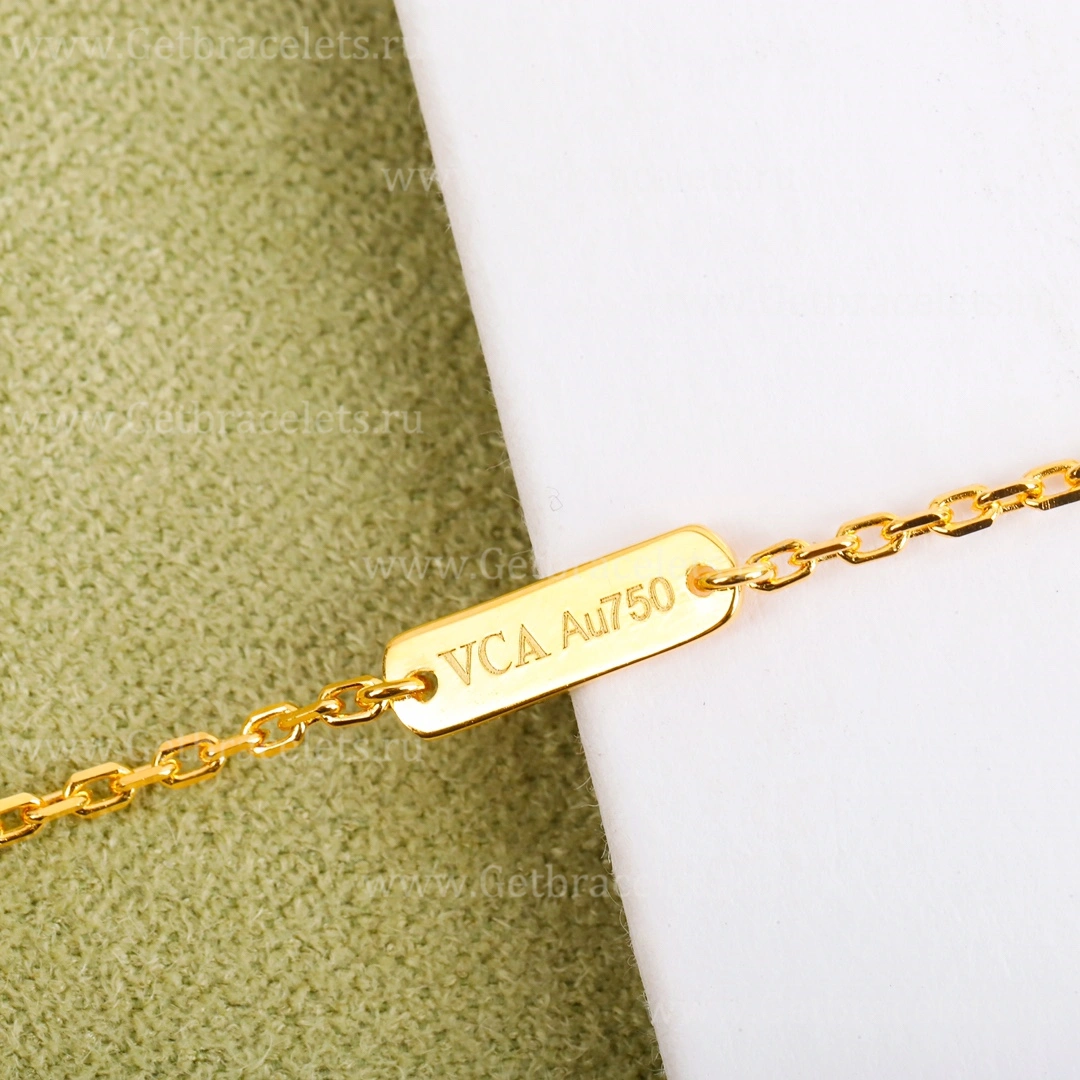 Replica Van Cleef Arpels Magic Alhambra Long Necklace 1 Motif Yellow Gold Rose Gold White Gold