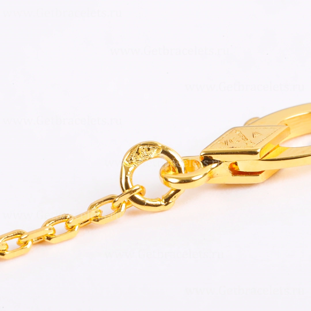 Replica Van Cleef Arpels Magic Alhambra Long Necklace 1 Motif Yellow Gold Rose Gold White Gold