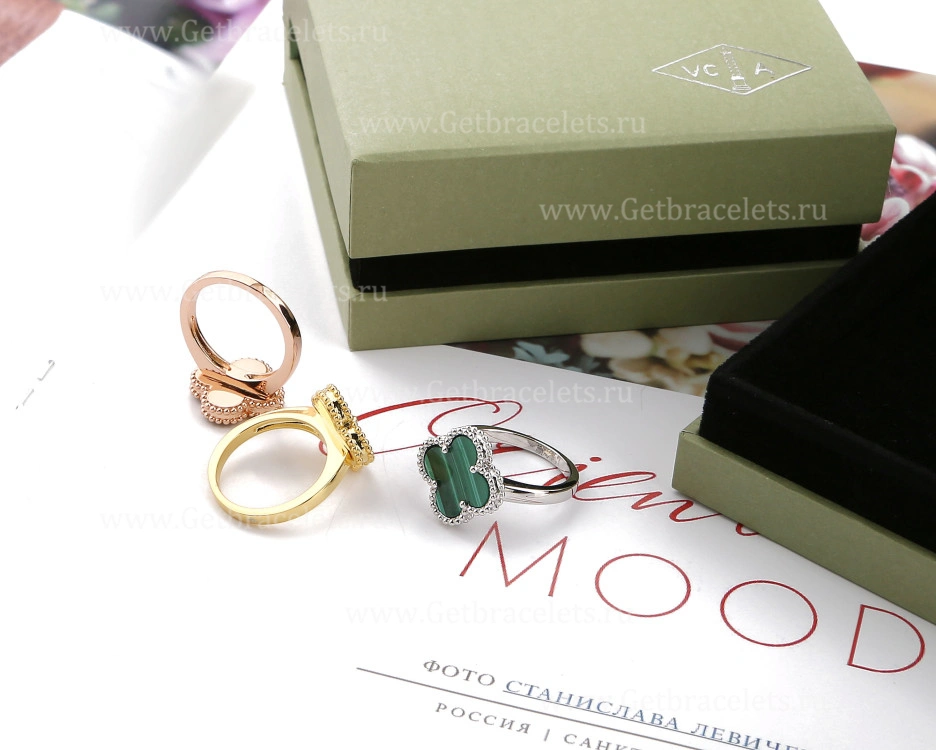 Replica Van Cleef Arpels Magic Alhambra Ring Wiht Mother-of-Pearl