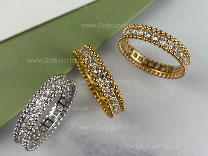 Replica Van Cleef Arpels Perlee 1 Row Diamonds Rings
