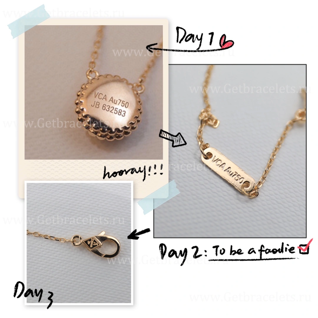 Replica Van Cleef Arpels Perlee Couleurs Pendant Rose Gold Carnelian